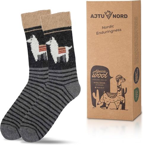 | 2 Pairs Unisex Alpaca Wool Socks|Great Gift for Men and Women in Saudi Arabia