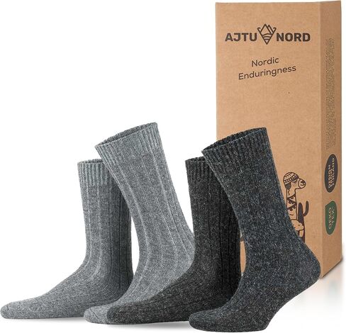 | 2 Pairs Unisex Alpaca Wool Socks|Great Gift for Men and Women in Saudi Arabia