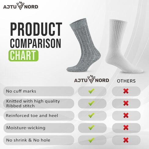 | 2 Pairs Unisex Alpaca Wool Socks|Great Gift for Men and Women in Saudi Arabia