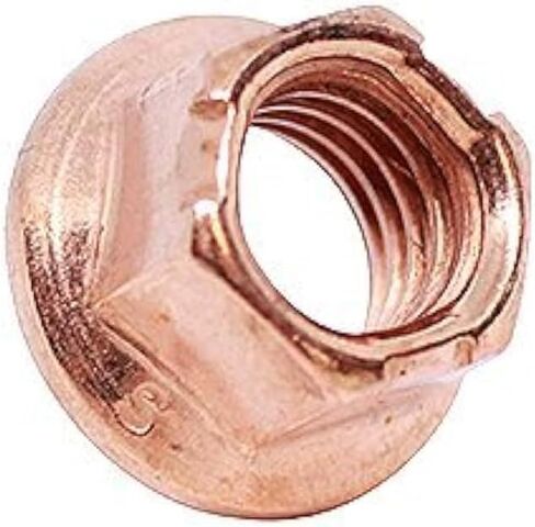 (25pcs) BelMetric M8 Metric Reduced 10mm Wrench Copper Plated Exhaust Locking Nut, Class 10 Hardened Steel for High Heat NCF8X10N in Saudi Arabia