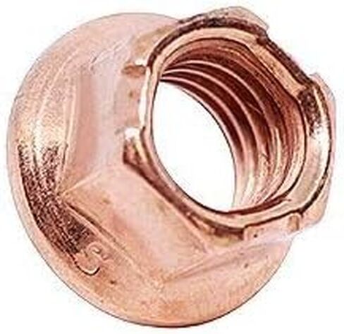 (25pcs) BelMetric M8 Metric Reduced 10mm Wrench Copper Plated Exhaust Locking Nut, Class 10 Hardened Steel for High Heat NCF8X10N in Saudi Arabia