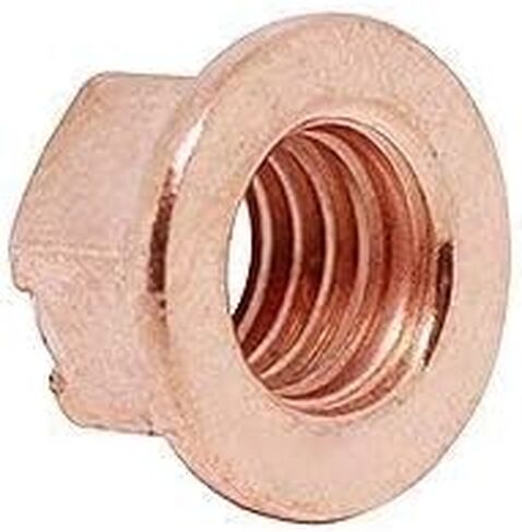 (25pcs) BelMetric M8 Metric Reduced 10mm Wrench Copper Plated Exhaust Locking Nut, Class 10 Hardened Steel for High Heat NCF8X10N in Saudi Arabia