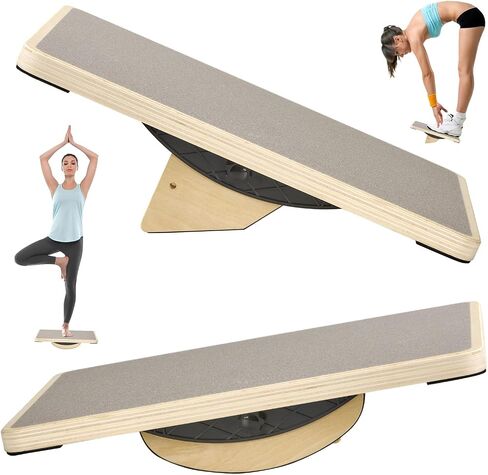 Balance Board Wobble Board for Adults Anti-Slip Balance Board for Physical Therapy Standing Desk Core Strength Wooden Balance Board Rocker Board in Saudi Arabia
