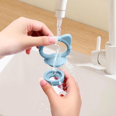 وحدة تغذية عضاضة لأغذية الأطفال من السيليكون مع مجموعة قوالب مصاصة لحليب الأم، لهاية تغذية طعام الفواكه للأطفال خالية من مادة BPA، مصاصة تسنين للأطفال بعمر 4 أشهر فما فوق، تتضمن 3 أكياس طعام بأحجام in Kuwait