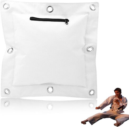حقيبة الرمل الفارغة المصنوعة من القماش الكتاني من Wing Chun، هدف مع سحاب للملاكمة Muay Thai Sanda لطلاب Wing Chun أو Kung Fu (L) in Kuwait