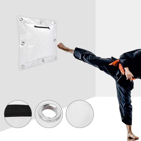 حقيبة الرمل الفارغة المصنوعة من القماش الكتاني من Wing Chun، هدف مع سحاب للملاكمة Muay Thai Sanda لطلاب Wing Chun أو Kung Fu (L) in Kuwait