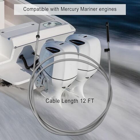 12FT Control Cable CC17912 Fit for Mercury Mariner Engines, Boat Engine Control Cable 12 feet in Kuwait