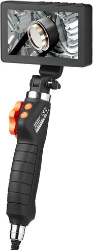 VEVOR Two-Way Articulating Borescope with Light, Inspection Camera with 0.25" Lens, 5" IPS HD Screen, Flexible Mechanic Fiber Optic Snake Scope Cam for Wall Automotive Engine Inspect-4.9FT in Saudi Arabia