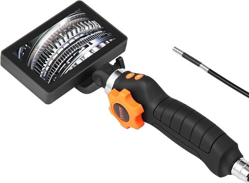 VEVOR Two-Way Articulating Borescope with Light, Inspection Camera with 0.25" Lens, 5" IPS HD Screen, Flexible Mechanic Fiber Optic Snake Scope Cam for Wall Automotive Engine Inspect-4.9FT in Saudi Arabia