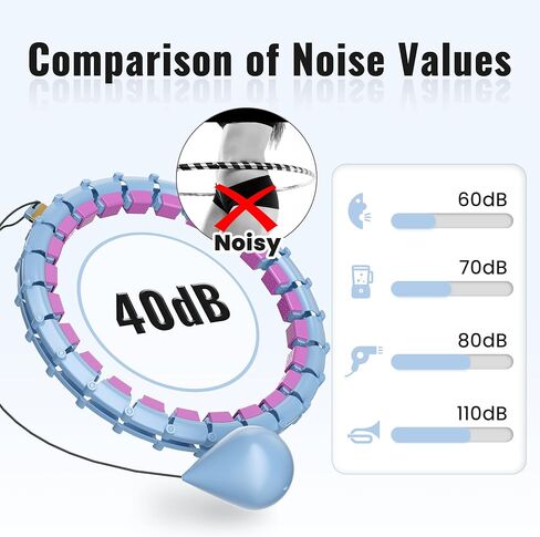 65inch 32 Knots Plus Size Quiet Weighted Hula Infinity Fitness Detachable Hoops, Smart Noiseless Infinity Hula for Women, 2 in 1 Waist and Abdominal Workout Equipment at Home in Saudi Arabia