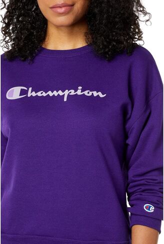 سويت شيرت نسائي من Champion برقبة دائرية، Powerblend، سويت شيرت من الصوف، أفضل سويت شيرت للنساء (يتوفر مقاس كبير) in Saudi Arabia
