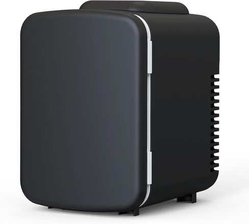 iPower Mini 4L/6 علب ثلاجة صغيرة محمولة ومبرد ودافئ وثلاجة مدمجة لغرفة النوم والنوم والمكتب والمشروبات باللون الأسود in Kuwait