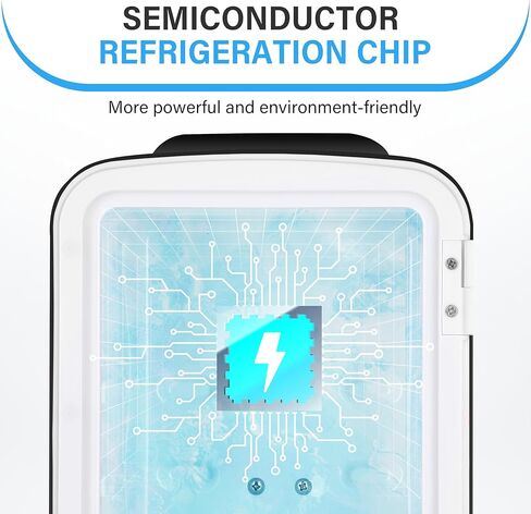 iPower Mini 4L/6 علب ثلاجة صغيرة محمولة ومبرد ودافئ وثلاجة مدمجة لغرفة النوم والنوم والمكتب والمشروبات باللون الأسود in Kuwait