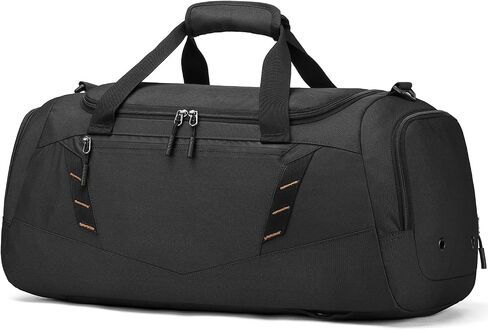 Travel Duffle Bag Backpack with Shoes Compartment & Wet Pocket for Men 40L Medium Sports Gym Duffel Bag with Back Straps 22 Inch Airplane Approval Weekender Overnight Bag for Women, Black in Saudi Arabia