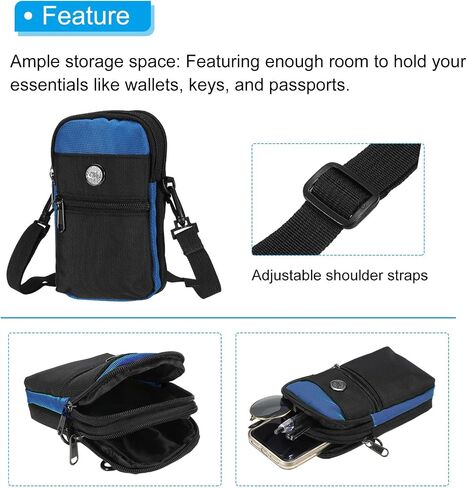 PATIKIL Small Crossbody Bag, Multifunction Phone Bag Shoulder Waist Bag Diagonal Cross Bag for Travel, Business in Saudi Arabia