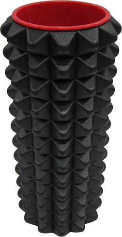 Acupoint Foam Roller - 12", High-Density EVA Foam Roller for Deep Tissue Massage, Back Pain, Yoga, and Physical Therapy - Black and Red in Saudi Arabia