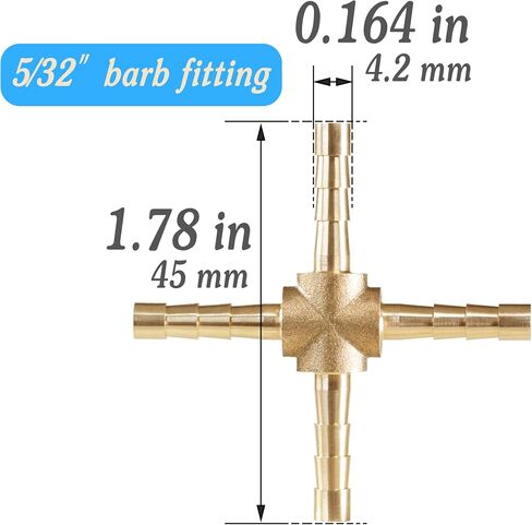 Brass Hose Barb,90 Degree L Right Angle Elbow Fitting 3/16" (5mm) Barb Splicer Mender air hose repair kit for Gas/Fuel/Air (Pack of 3) (Elbow, 3/16 3pcs) in Kuwait