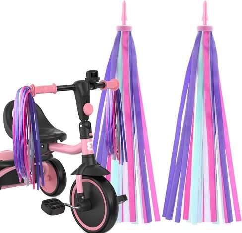 Pink Purple Bike Streamers 4th of July Bike Handle Tassels Holiday Bicycle Handle Streamer Bicycle Handlebar Ribbon Tassels for Bike Ornaments Memorial Day Decorations ﻿ in Saudi Arabia