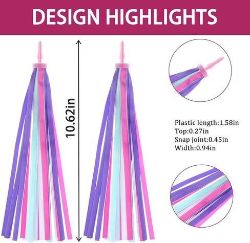 Pink Purple Bike Streamers 4th of July Bike Handle Tassels Holiday Bicycle Handle Streamer Bicycle Handlebar Ribbon Tassels for Bike Ornaments Memorial Day Decorations ﻿ in Saudi Arabia