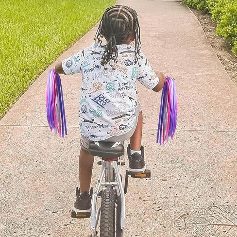 Pink Purple Bike Streamers 4th of July Bike Handle Tassels Holiday Bicycle Handle Streamer Bicycle Handlebar Ribbon Tassels for Bike Ornaments Memorial Day Decorations ﻿ in Saudi Arabia