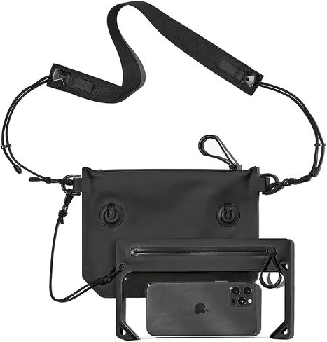 bitplay AquaSeal Sacoche Black - Dry Bag/Phone Pouch with Adjustable Strap for Phone and Valuables in Kuwait