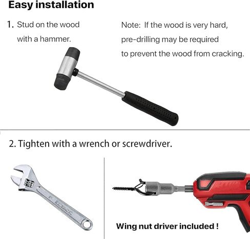 50 Christmas Light Hooks, String Lights Hooks, Heavy Duty, Safety Buckle Design, Easy to Release, Outdoor Screw Hooks, Screw in Hooks for Plants, Wing Nut Driver Included in Kuwait