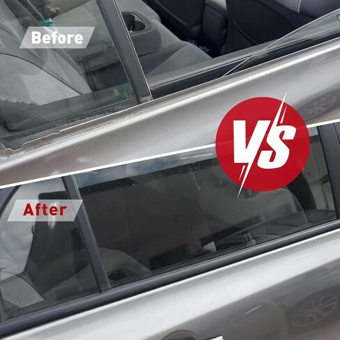 Newsmarts 4pcs Weatherstrip Window Moulding Trim Car Outside Window Seal Belt متوافق مع Honda CR-V 2007 2008 2009 2010 2011، كروم in Kuwait