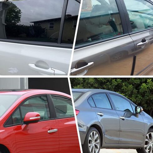 Newsmarts 4pcs Weatherstrip Window Moulding Trim Car Outside Window Seal Belt متوافق مع Honda CR-V 2007 2008 2009 2010 2011، كروم in Kuwait