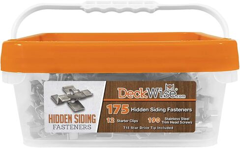DeckWise Hidden Siding Fasteners for Hardwoods Includes All Stainless Steel; Fasteners, Starter Clips, 8x2 Screws and T15 Drive Bit (1050 Pack) in Kuwait