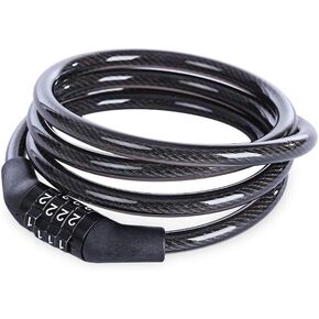 Cable Locker Pre-Set Digit Combination Bike Wheels Lock Lightweight - axGear