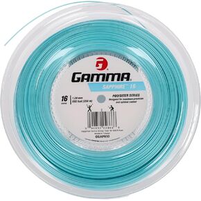 GAMMA Sapphire Tennis String, Earth-Friendly Tennis Racket Strings with AMP Copolyester Technology for Effortless Spin and Precision, 16 and 17 Gauge, Reel, Set
