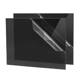 Black Acrylic Sheet 12" x 16" x 1/8", 2 Pack UU&FIL Glossy Translucent Black Cast Plexiglass Sheets for Laser Cutting, DIY Display Projects, Wall Decor, Signs, Crafts, Easy to Cut and Engrave