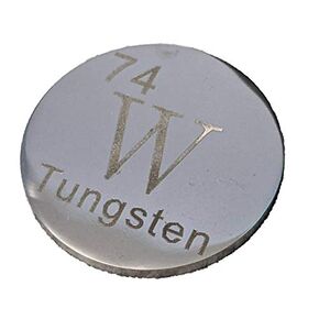 Tungsten (W) 30.68mm Metal Disc - Polished - One Troy Ounce