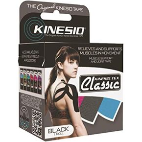 Kinesio Tape, Tex Classic, 2" X 4.4 Yds, Black, 6 Rolls