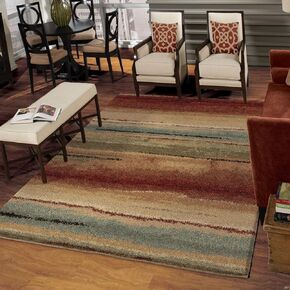 Orian Nightfall Area Rug - 2'2" X 8' Runner in Multicolor, Plush Pile, Abstract Ombre Design, Indoor Home Decor