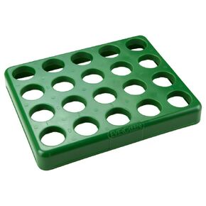 Caplugs Evergreen 240-3500-G10 CTR Series – 30 mL and 50 mL Centrifuge Tube Rack, 6 Pack, Green Polystyrene (PS), 20 Places, Fits 20 mL Vials, Alpha-Numerically Labeled, Testing, Storage, Laboratory