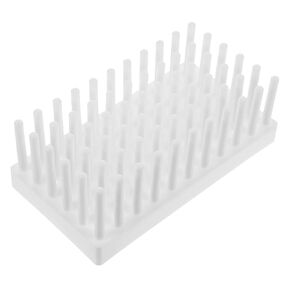 3 Pcs Test Tube Rack Wood Tools Tubes Metal Brackets Glass Test Tubes Wood Bracket Braces Test Tube Holder Rack Metal Stand Polypropylene Column White