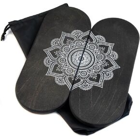 Sadhu Board with Galvanic Dynamic Nails for Yoga Practice, Handmade Wooden Board with Nails for Standing on Feet, Relaxation Board for Acupuncture Massage, Yoga Gift (nails 0.31 inch, 8mm)