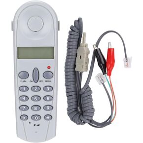 Telephone Butt Test Tester, S4 Phone Line Tester Kit, Support Replay, Real Time Date and Time Display, for Call, Caller ID, Phone Line Detection