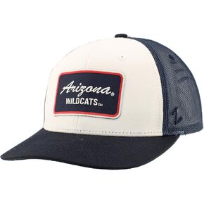 ZHATS Standard NCAA Officially Licensed Trucker Hat Dakota Patch Brick White, One Size