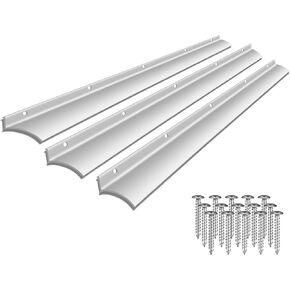 40 Inch Anodized Aluminum Door Drip Cap, 3 Pcs Rain Drip Guard Edge Overall Height 1-1/2 Inches Rain Deflector for House Door Top Weatherstrip