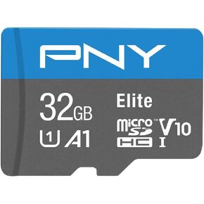 ملحقات الهاتف المحمول PNY 128GB Elite الفئة 10 U1 V10 A1 بطاقة ذاكرة فلاش microSDXC - 100 ميجابايت/ثانية، الفئة 10، U1، V10، A1، Full HD، UHS-I، Micro SD