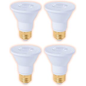 GoodBulb PAR20 LED Light Bulb, 8-Watt (50W Equivalent) Dimmable, Energy Efficient Halogen Replacement, 5000K Daylight White, 500-Lumens, E26 Base (Pack of 4)