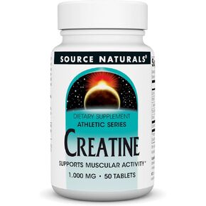 مكمل كرياتين الرياضي من Source Naturals، سلسلة رياضية تدعم النشاط العضلي* - 50 قرصًا in Kuwait