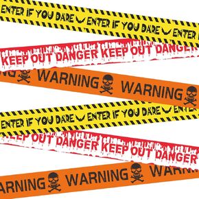 Apeso 3 Pcs Halloween Decorations Caution Tape: Halloween Party Decorations for Door Wall, Crime Scene Do Not Enter Warning Tape, Halloween Decor for Yard Indoor Outdoor