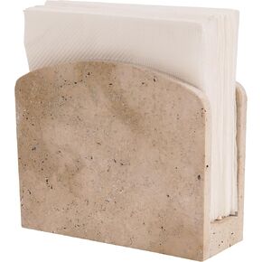 Travertine Marble Handmade Napkin Holder - Coffee And Dining Table - Napkin Holder for Table - Simple And Modern Home & Kitchen Countertop