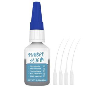 25g Rubber Glue, Glue for Rubber, Rubber Adhesive for Instant Bonding and Repairing Between Rubber and Rubber, Rubber and Other Materials, for Rubber Products, Rubber Boots, Tires, Rubber Tube