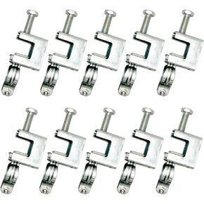 10Pcs Cable Clamp for Pipe; Conduit Hanger with Beam Clamp; Cable Hangers for Wire; Beam Clamps; Hanger Clamps; I Beam Clamps and Hangers