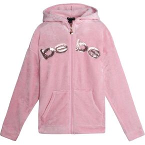 bebe Girls' Sweatshirt - Sherpa Fleece Pullover Hoodie (7-16)