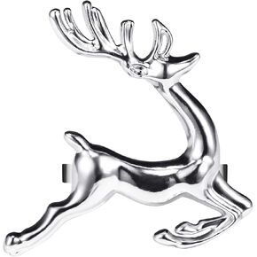 ZeeDix Set of 12 Gold Deer Christmas Napkin Rings for Dinning Table Setting- Rustic Dinner Tables Setting Decoration for Wedding Receptions, Christmas, Thanksgiving Holiday Party Dinner Parties